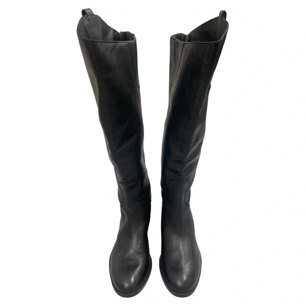 Sam Edelman Penny 2 Wide Calf Size 6 Riding/Equestrian Leather Black Boot NEW